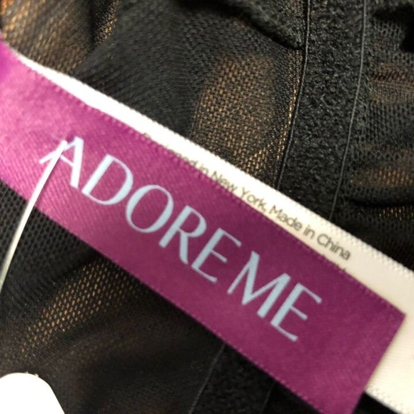 Adore Me,Woman, 2 Babydolls, Black, Size L,deep v neckline, Cotton-Polyester.! - Picture 6 of 9